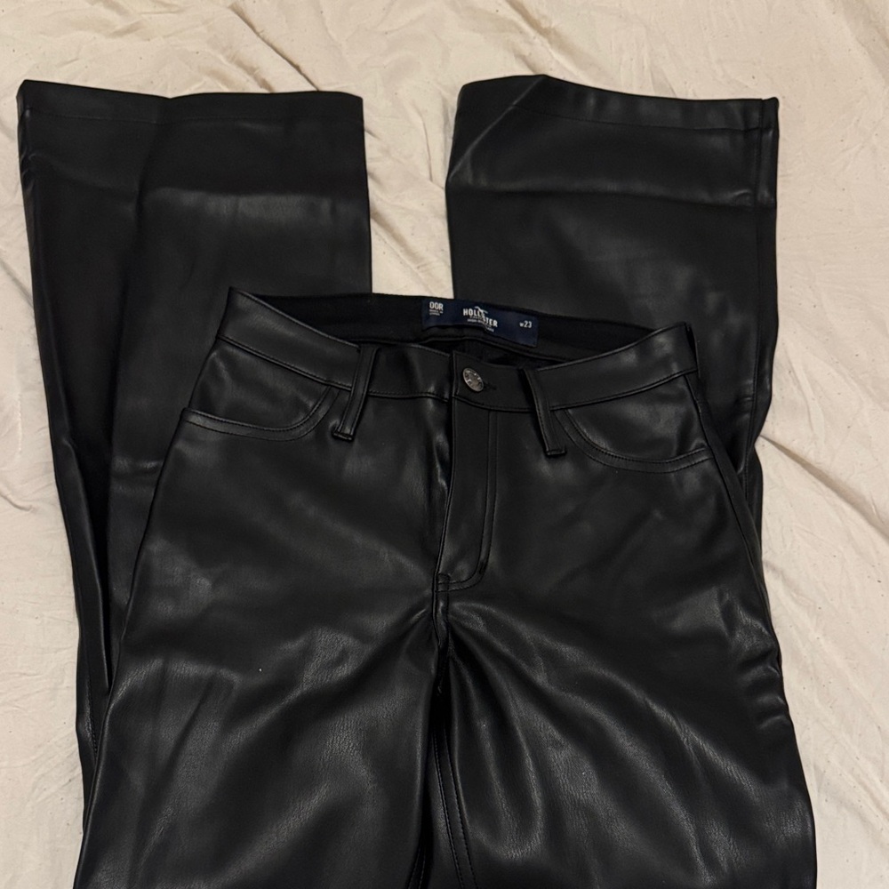 Black Faux Leather Pants